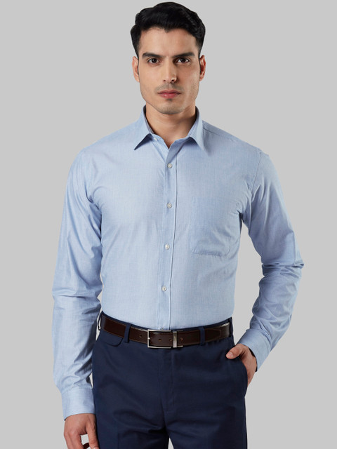 

Raymond Men Blue Slim Fit Solid Formal Shirt