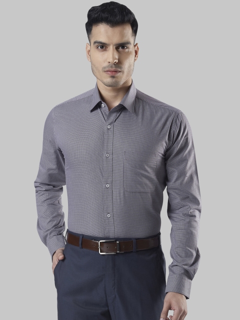 

Raymond Men Grey Slim Fit Checked Formal Shirt