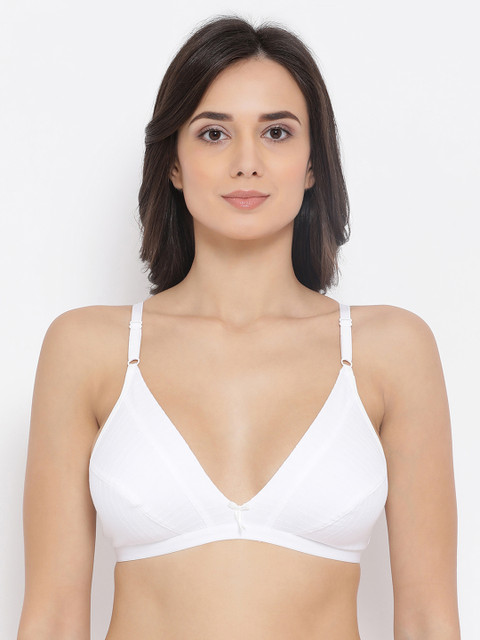 

Clovia White Solid Non-Wired Non Padded Everyday Bra BR1595G1832