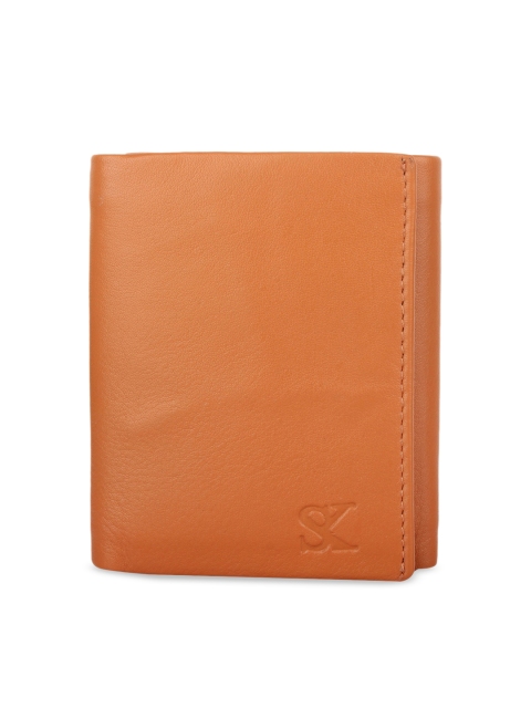 

STYLER KING Men Tan Solid Three Fold Wallet