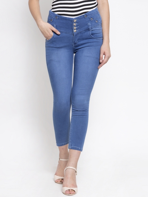 

Purple Feather Women Blue Skinny Fit High-Rise Clean Look Stretchable Jeans