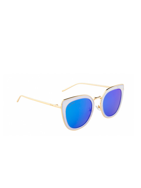 

Ted Smith Women Polarised Lens Cateye Sunglasses TS-1296S_C4, Blue