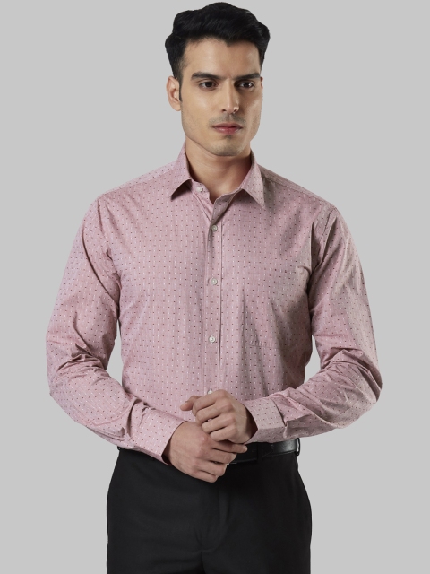 

Raymond Men Pink Slim Fit Printed Formal Shirt