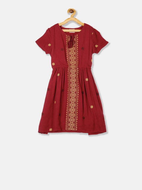 

Cherokee Girls Red Printed Fit and Flare Dress