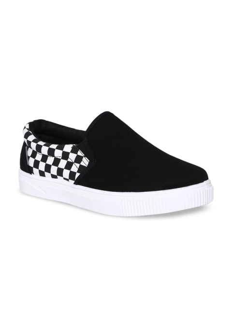 

Flying Machine Men Black Slip-On Sneakers