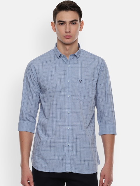 

Allen Solly Men Blue Regular Fit Checked Casual Shirt