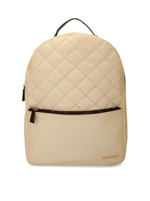 

Lapis O Lupo Women Cream-Coloured Quilted Backpack