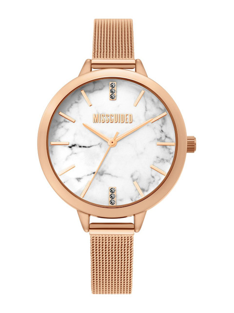 

Missguided Women White Analogue Watch MG011RGM