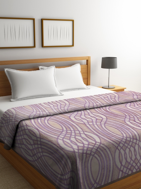 

BOMBAY DYEING Purple Abstract Mild Winter 110 GSM Double Bed Blanket