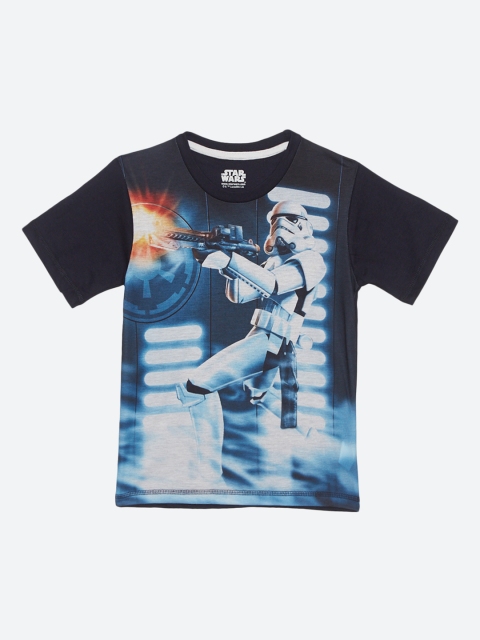 

Kids Ville Star Wars featured Navy Tshirt for Boys, Navy blue