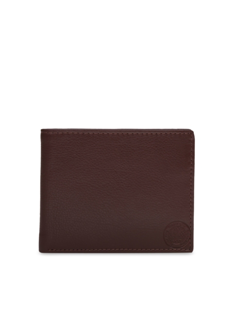 

STYLER KING Men Brown Solid Leather Two Fold Wallet