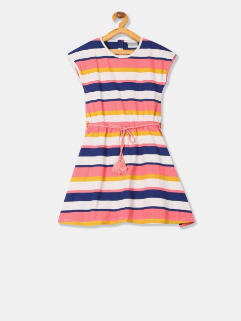 Cherokee Girls Pink Striped Fit and Flare Dress