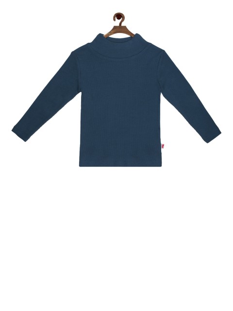

First Kick Boys Blue Solid Pullover Sweatshirt