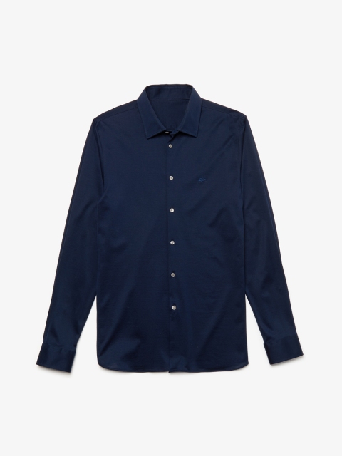 

Lacoste Men Navy Blue Solid Slim Fit Casual Shirt