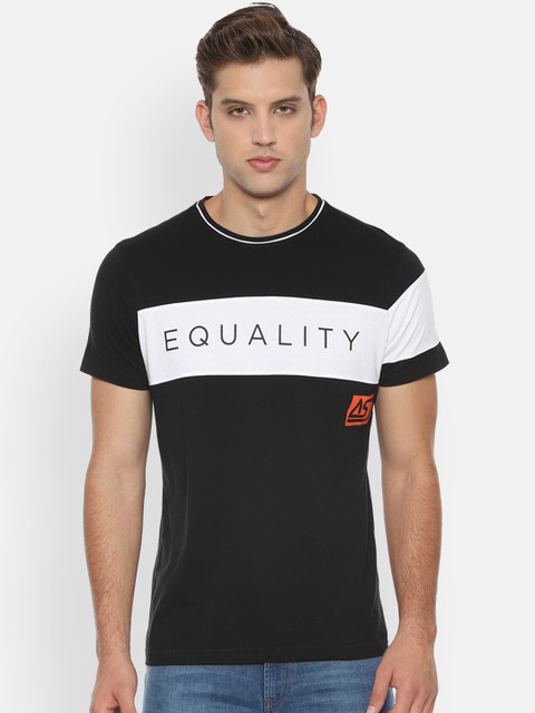 

Solly Jeans Co. Men Black Printed Round Neck Slim Fit T-shirt