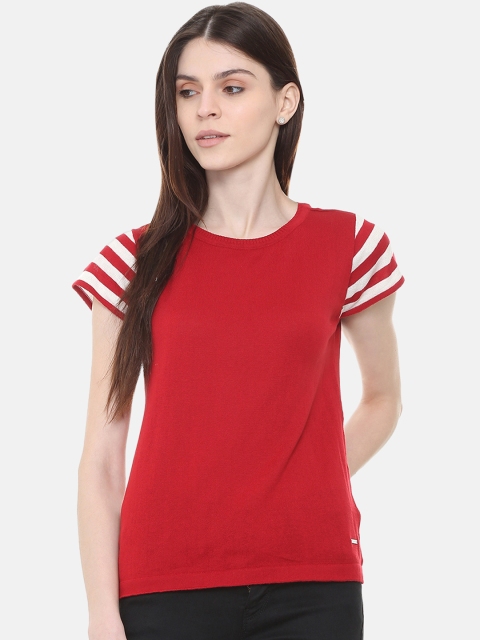 

Van Heusen Woman Red Solid Top
