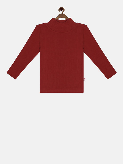 

First Kick Boys Rust Red Solid Pullover Sweatshirt