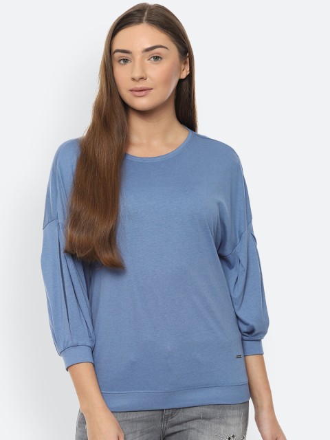 

Van Heusen Woman Blue Solid Top