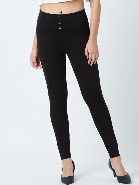 

Devis Women Black Solid Skinny Fit Jeggings