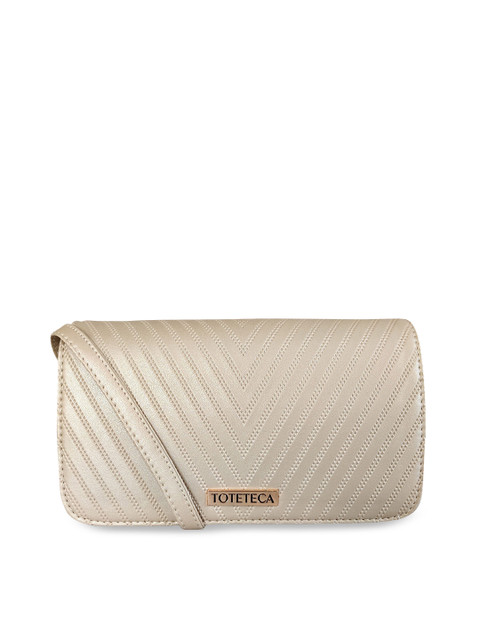 

Toteteca Gold-Toned Solid Sling Bag