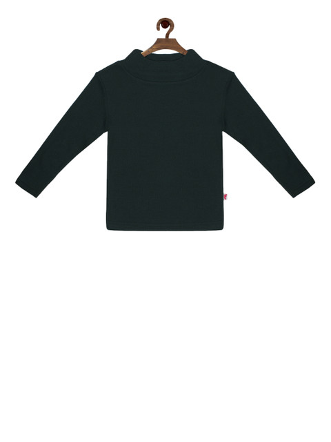 

First Kick Boys Green Solid Pullover Sweatshirt