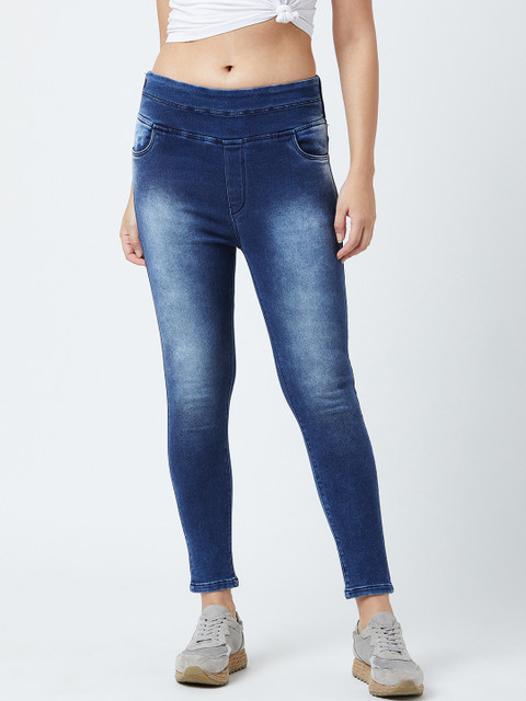 

Devis Women Blue Solid Denim Skinny Fit Jeggings