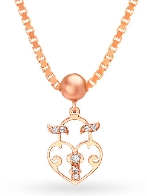 

Mia by Tanishq 14KT Rose Gold Charm with Topaz