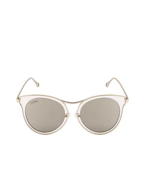 

Ted Smith Women Polarised Lens Cateye Sunglasses TS-1306S_C4, Silver