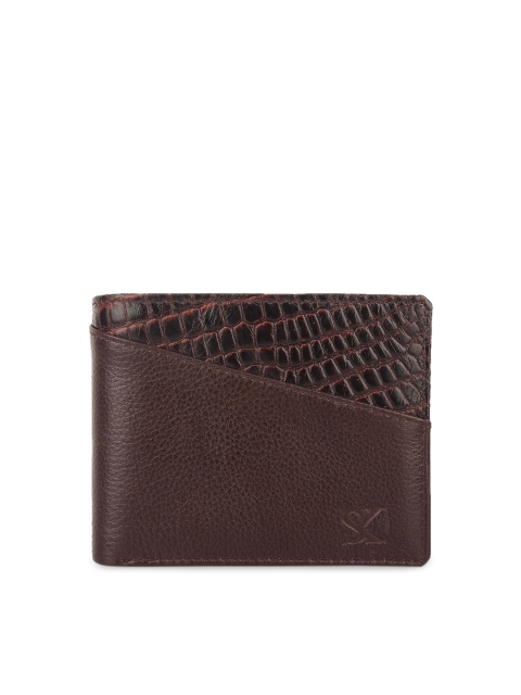 

STYLER KING Men Brown Solid Leather Two Fold Wallet