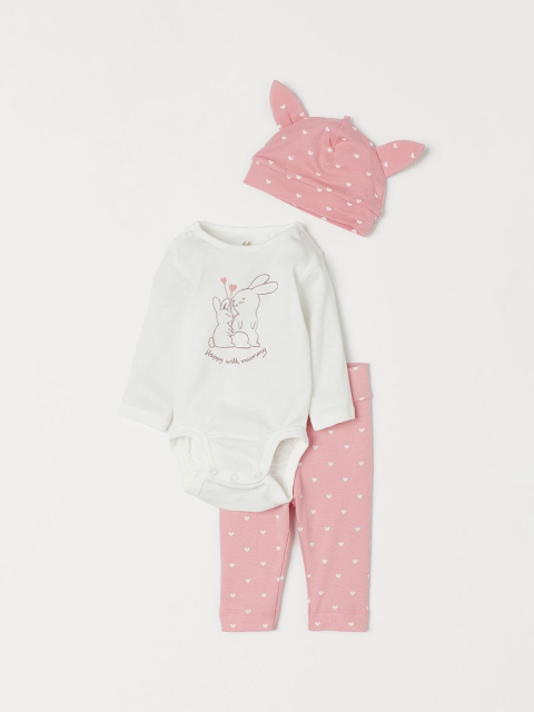 

H&M Kids 3-Piece Cotton Jersey Set, Pink