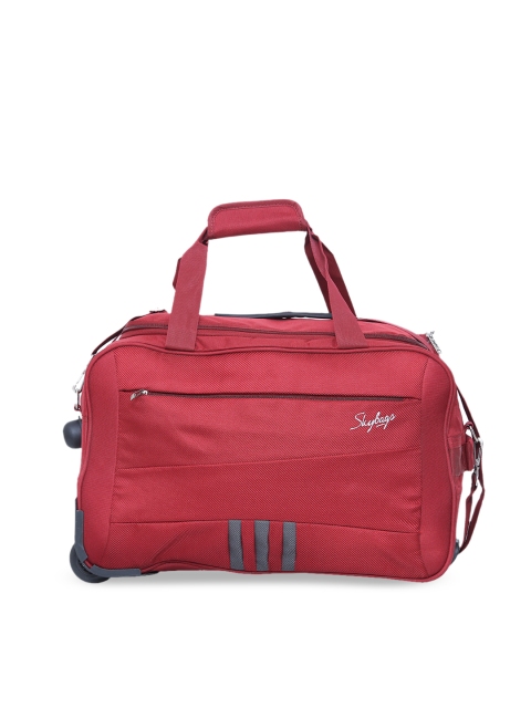 

Skybags Red Solid Cabin Duffle Trolley Bag