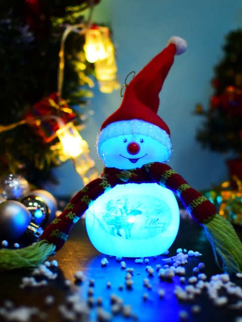 

Archies Red & White X-Mas Snowman Figurine
