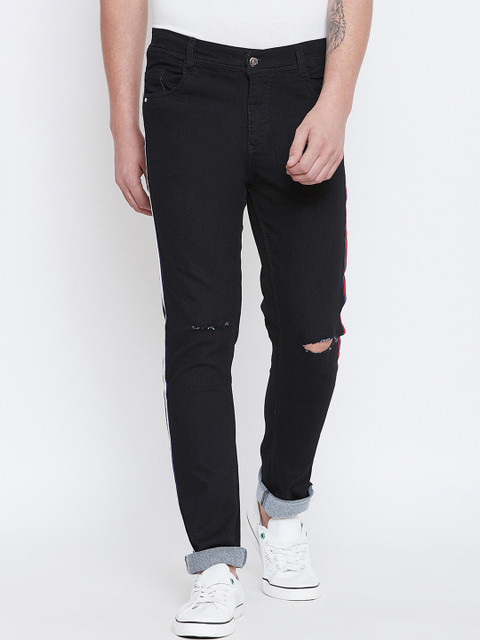 

CHROME & CORAL Men Black Regular Fit Jeans