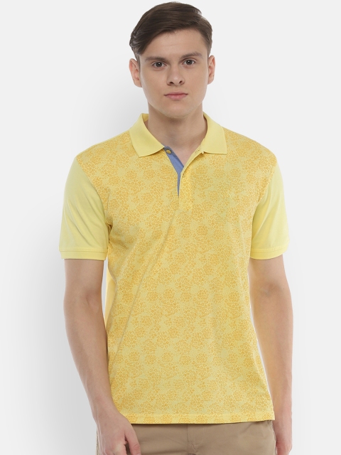 

Allen Solly Men Yellow Printed Polo Collar T-shirt