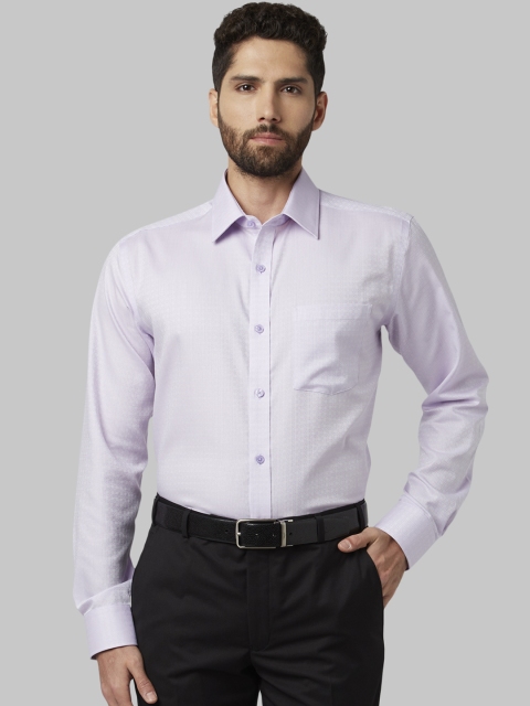 

Park Avenue Men Lavender Self Design Regular Fit Formal Shirt