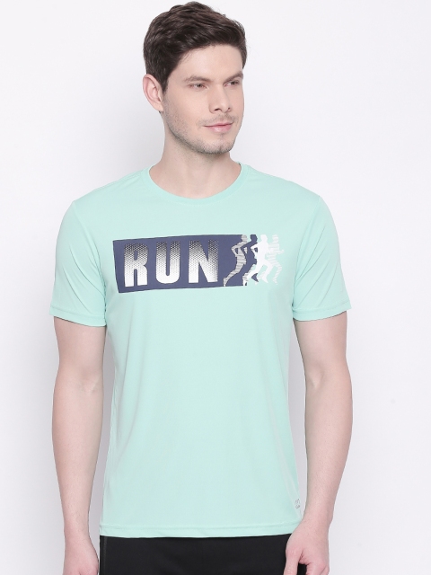 

Ajile by Pantaloons Men Blue & Grey Printed Round Neck Slim Fit T-shirt