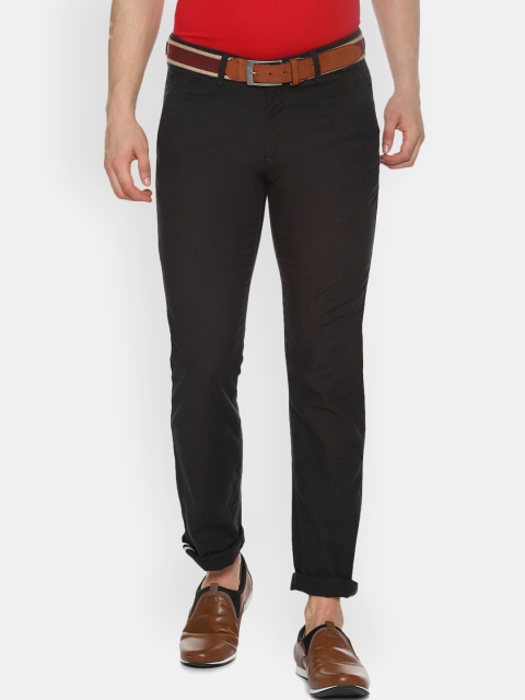 

Allen Solly Men Black Slim Fit Solid Chinos