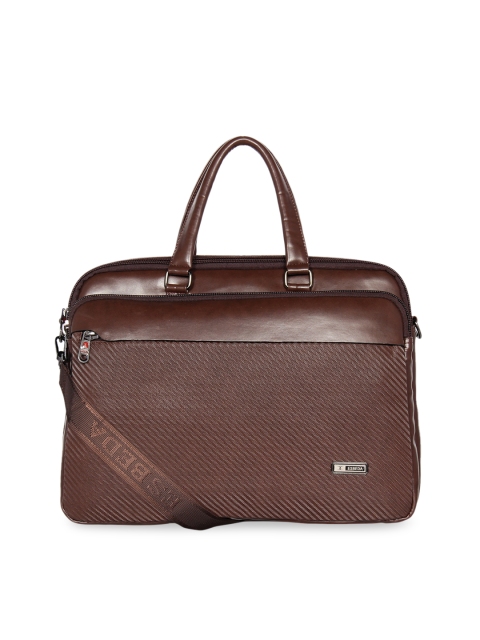 

ESBEDA Unisex Brown Textured Laptop Bag
