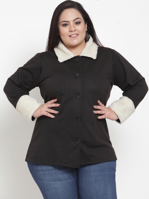 

plusS Women Black Solid Tailored Jacket