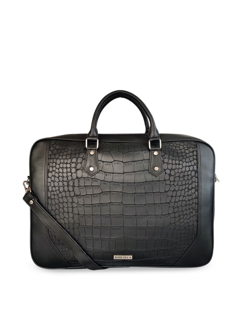 

Toteteca Unisex Black Textured Laptop Bag