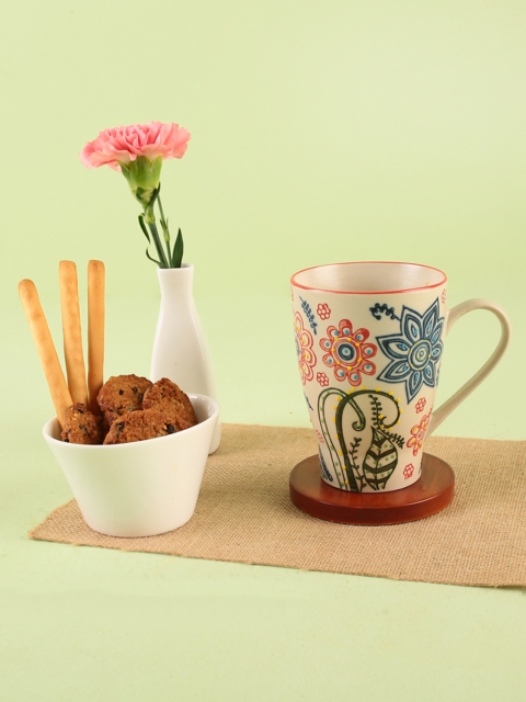

Chumbak Multicoloured Printed Ceramic Cup, Multi