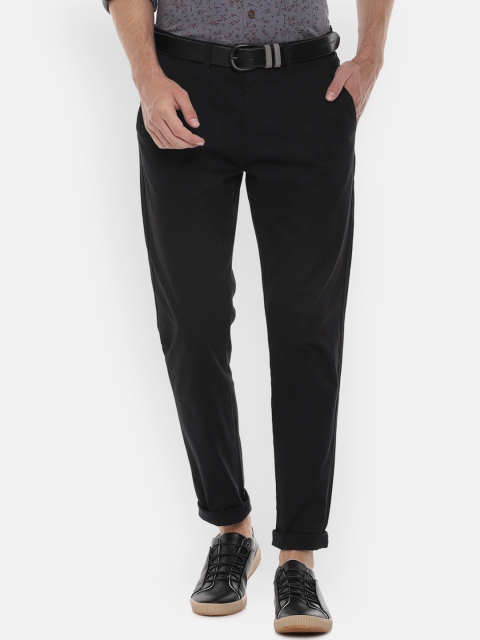 

People Men Black Regular Fit Solid Chinos