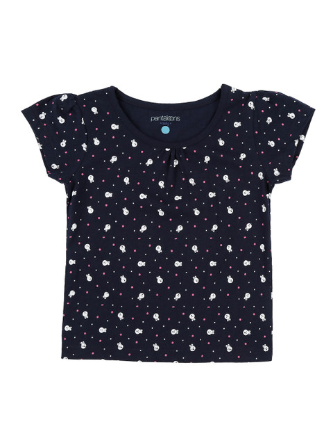 

Pantaloons Baby Boys Navy Blue Printed Round Neck T-shirt