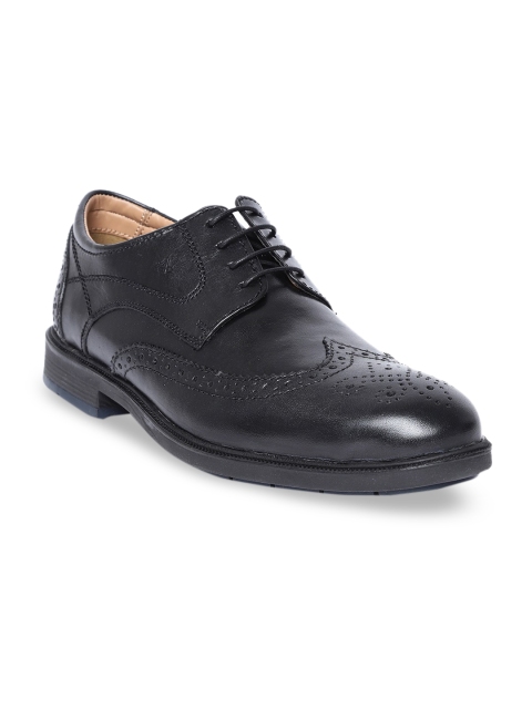 

Arrow Men Black Solid Leather Formal Brogues