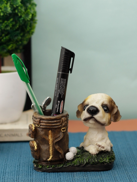 

Aesthetic Home Solutions Cute Puppy Pen Stand, Brown