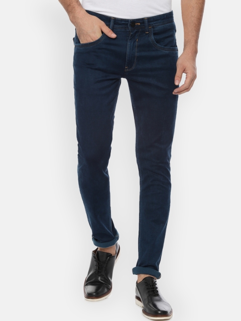 

V Dot Men Navy Blue Skinny Fit Mid-Rise Clean Look Stretchable Jeans