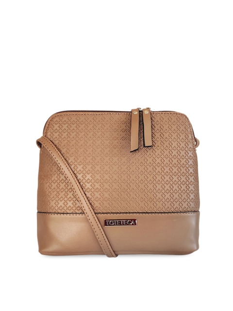 

Toteteca Beige Textured Sling Bag