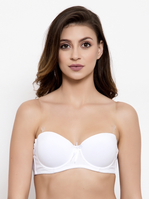 

Friskers White Solid Underwired Lightly Padded Push-Up Bra OO-990-02