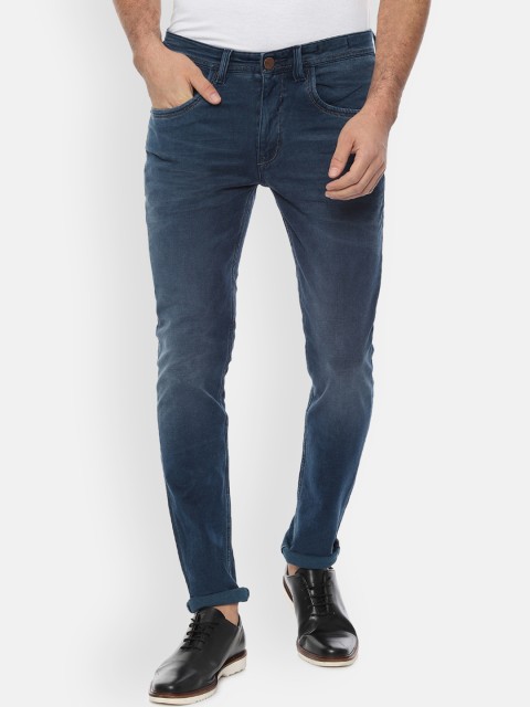 

V Dot Men Navy Blue Slim Fit Mid-Rise Clean Look Stretchable Jeans