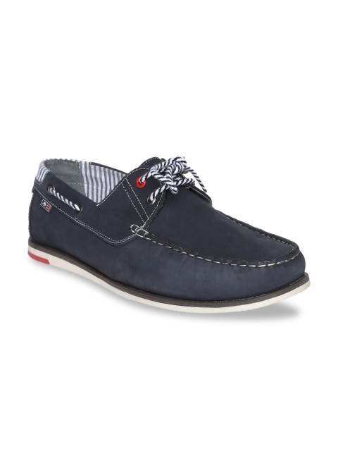 

Arrow Men Navy Blue Leather Boat Shoes